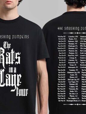 The Smashing Pumpkins The Rats In A Cage Tour 2026 North America Logo T-Shirt